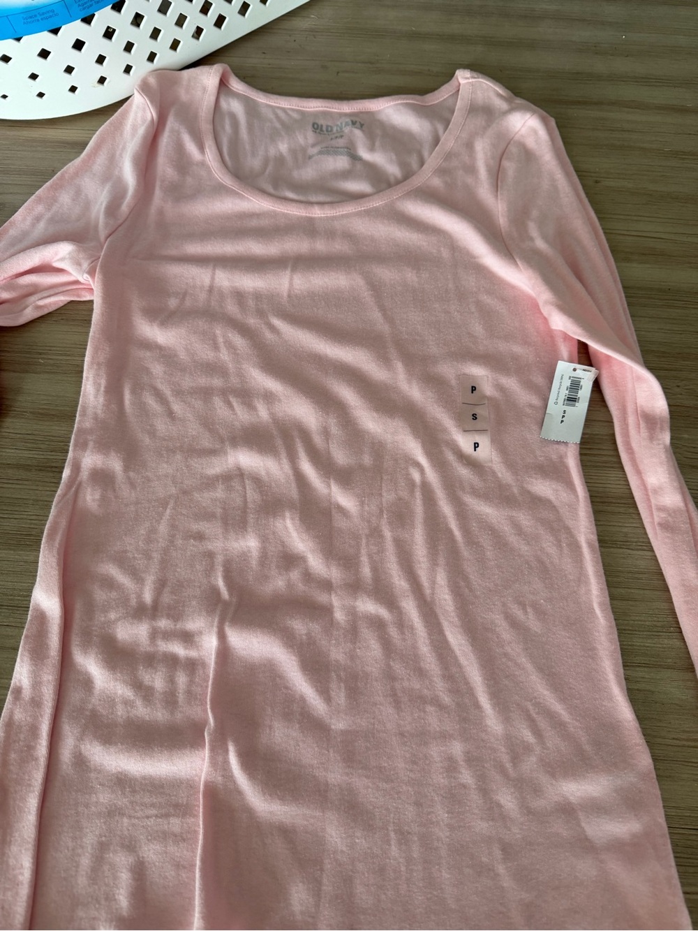 Old Navy Women's Scoop Neck Long Sleeve Top - Pale Pink